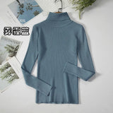 Sweater Woman With Bottom Shirt Autumn And Winter New Long Sleeves To Keep Warm Body Solid Color Knitted