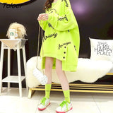 Pullovers Women Korean Style Loose Mid-length Pullover Fashion Irregular Plus Velvet Thicken or Thin Coat Casual