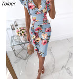 V-Neck Slim Office Lady Dress Ruffle Short Sleeve Bodycon Knee-length Dresses For Women 2022 Casual Summer Woman Work