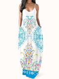 New Summer Cool Sling Dress Print Temperament Street Large-Size Dress