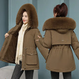 Send To Overcome The Female Short Korean Version Of Fashion Loose Tooling Down Cotton Clothes Winter Waist Large Size Thick Small Padded Clothes-Outfit