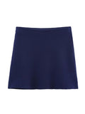 Women's Clothing 2025 Spring New Flower Button Decoration Knitted Shirt Skirt
