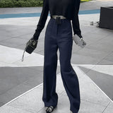 Broad-Legged Casual Suit Pants Women Summer Thin High-Waisted Small Man With Loose Thin Straight