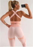 Women Gym Sets Female Sport Suits Wear Running Clothes Women Fitness Sport Workout Suit Long Sleeve Top