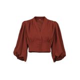 Collar Button Decorating Cashmeat Jacket In Autumn