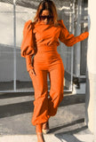 Formal Puff Sleeve Top and Matching Pants 2PC