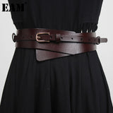 Pu Leather Multicolor Asymmetrical Long Belt Personality Women New Fashion Tide All-match Spring Autumn 2023