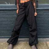 Rockmore Brown Cargo Pants Baggy Women Fashion Low Waist Sweatpants Solid Casual Vintage Trousers 90s Streetwear Joggers