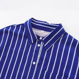 Homemade New Women's Seam Bat Sleeve Striped Shirt