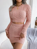 2025 Casual Umbilly Sweater Buns Knitted Suit Women's