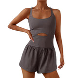 Women Tennis Dress Summer Casual Solid Color Sleeveless Open Back Athletic Mini Dresses with Pockets Sports Workout Golf