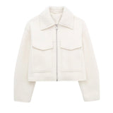 New Autumn / Winter 2024 Women's Street Fashion Tweed Short Jacket Coat W085 965237-Outfit