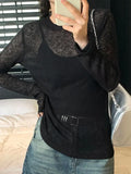 Solid Color Thin Long Sleeve Knit-Outfit
