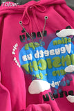 Necklace Love Heart Clothing Harajuku Hoodies Anime Oversized Hoodie Women's sweatshirt Tops Coat Autumn Y2k Kawaii