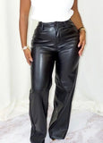 Black Pu Leather Loose