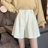 Shorts Women Loose A-line Elegant Ladies All-match Autumn Soft Warm Simple Prevalent Femme Korean Style Popular