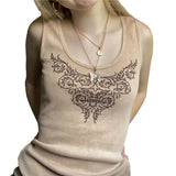 Fairy Grunge Tank Tops Summer Women Graphic T Shirts Sleeveless Harajuku Tee 2000s Aesthetic Clothes E Girl Vest