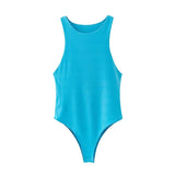 summer solid sexy bodycon women bodysuits female 4 color green slim casual za bodysuit chic lady club short playsuits