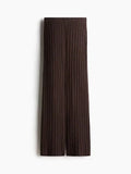 Suit Women's Two Sets Of 2025 Spring Women's Explosive Solid Color Thin Knitted Broad Leg Trousers