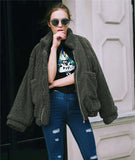 Autumn Winter Faux Fur Coat Women 2020 Casual Warm Soft Zipper Fur Jacket Plush Overcoat Pocket Plus Size Teddy Coat Female