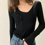Korean Sexy Slim Tops Two Piece Set Women Camisole+long Sleeve T Shirt Irregular Knitted Ribbed Tee Shirt Designer