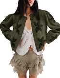 Autumn And Winter 2024 Hot Style Quilted Embroidery, Good Quality Washing Cotton, Maple Leaf Cloth Embroidery, Women's Cotton Jacket-Outfit