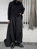 High Elastic Waist Black Thick Big Size Long Pants New Loose Fit Trousers Women Fashion Tide Spring Autumn 2023