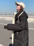 2022 Winter Women Long Parkas Jackets Casual Hooded Thick Warm Windproof Parkas Sonw Coat Fashion Female Windproof