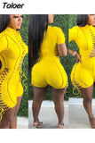 Sexy Cutout Strappy Bandage Rompers Playsuits Rib Knit Jumpsuit Clubwear 2023 Wholesale Lots Bulk Clothes