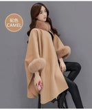 New Coat Women's Fashion Ins Autumn and Winter Mid Long Fashion Temperament British A-line Cape Worsted Personalized