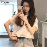Women Short Sleeve T-shirts Design Letter Print Loose Streetwear Japanese Style Harajuku Students All-match Ulzzang Chic Top