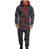 Jumpsuit One Piece Men's Sets 2020 New Men's Hooded Fleece Jumpsuit Men Camouflage Print Personality Casual Suits