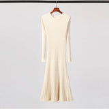 Warm Long Sleeve Women Sweater Dress Thick Winter Woman Loose Dress Fashion Solid Warm Autumn Knitting Cotton Ladies