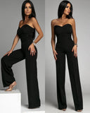 Fashion Tube Top Long Jumpsuit Women Elegant Temperament Tube Top Wide-leg Jumpsuit Women 618-1-Outfit