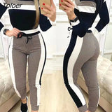 Women's Black Letter Leisure Suit Elegant Atmosphere Leisure Loose Commuter Sports Suit Chic Office lady Outfits