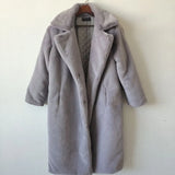 Ladies Faux Leather Long Coats Femme Pockets Soft Mink Fur Women Trendy Street Style Loose Short Outwear