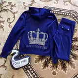New Juicy Coutoure Tracksuit Women's Velvet Fabric Tracksuits Velour Suit Women Hoodies and Pants Fat Sister