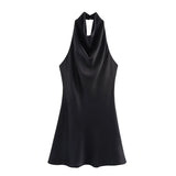 Women's Dress 2025S Summer New Fashion Simple Silk And Collar Dress