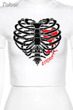 T-shirt Crop Top Women Harajuku Brown T-shirt Female Sexy Anime Print Shirt 2023 Summer New T-shirts With Short Sleeve