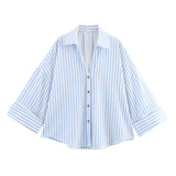 Summer Linen-Mixed Wide-Sleeved Shirt