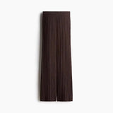 Suit Women's Two Sets Of 2025 Spring Women's Explosive Solid Color Thin Knitted Broad Leg Trousers