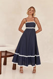 Toloer Summer New Solid Color Lace Stitching With Elegant Strapless Oversized Hem