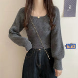 Collared Sweater Women 2025 Autumn And Winter 2025 New Gentle Inside Lazy Design Knitted Bottom