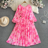 And Autumn Gentle Style Temperament Long Sleeves Low Circle To Receive The Waist Thin Long A-Word Large Pendted