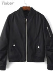Philosophy Autumn Winter Long Sleeved Pilot Jackets Women Basic All-match Coat Female Bomber Jacket Lady Flight
