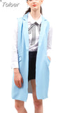 Philosophy women vest autumn jacket brand WaistCoat pockets open stitch sleeveless blue pink beige blazer colete