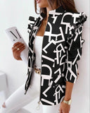 Print Zip Up Regular