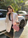 Xixi 2025 Spring New Temperament Long-Sleeved Small Suit Short Coat Loose Casual Suit
