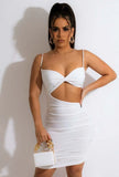 Sexy Straps Cut Out Backless Ruffles Bodycon