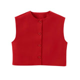 New Series Buckle Collar Vest Top
